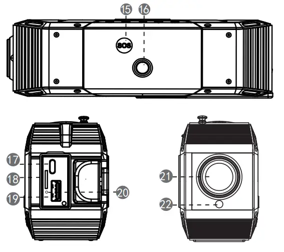 KAYINOW DF-580B Bluetooth Wireless Speaker FM Radio - Product structure2