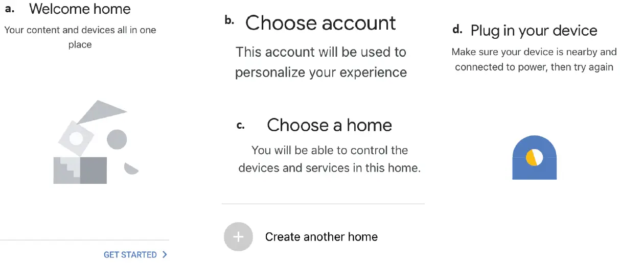 GOOGLE HOME SETTINGS