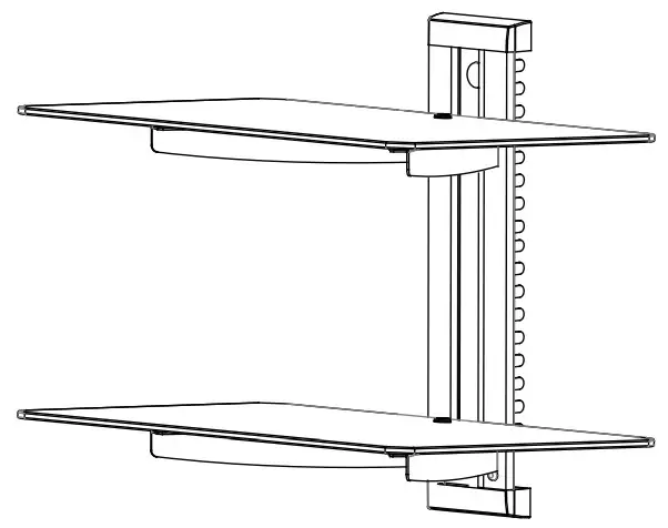 PERLESMITH PSDSK2-1 Floating Wall Mounted Shelf -9
