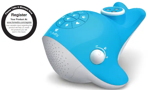 Homedics MYB-S350 SoundSpa Slumber Whale Sounds and Projection Instruction - main emage