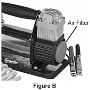 PITTSBURGH AUTOMOTIVE 63184 12 Volt 150 PSI Compact Air Compressor - Rotate Filter