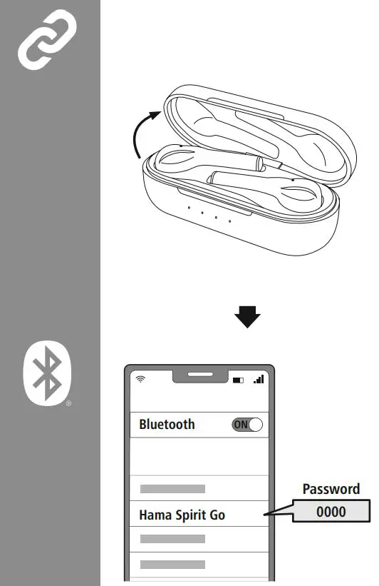 hama 00184123 Bluetooth Earphone Spirit Go Instruction Manual - Link Blutooth