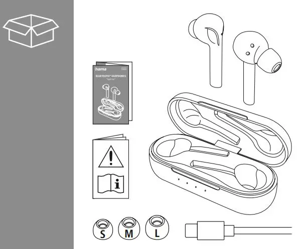 hama 00184123 Bluetooth Earphone Spirit Go Instruction Manual - What's in the box