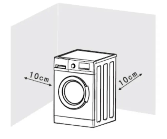 Kogan Series 7 Front Load Washing Machine - Installation position