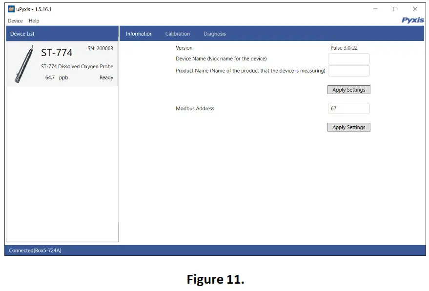 Pyxis ST 774 Dissolved Oxygen Sensor- Figure 11