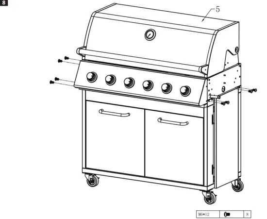 Burns Barkles 010376 Gas Grill - fig8