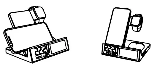 bhipo RW003 Alarm Clock Wireless Charging Station - overview 3