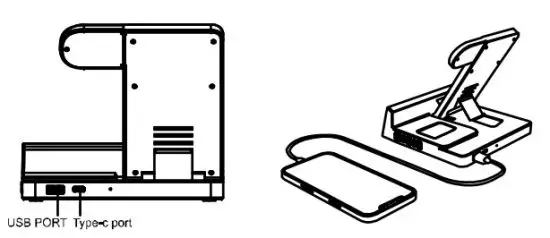 bhipo RW003 Alarm Clock Wireless Charging Station - usb charging mode