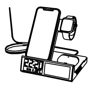 bhipo RW003 Alarm Clock Wireless Charging Station - wireless charging mode