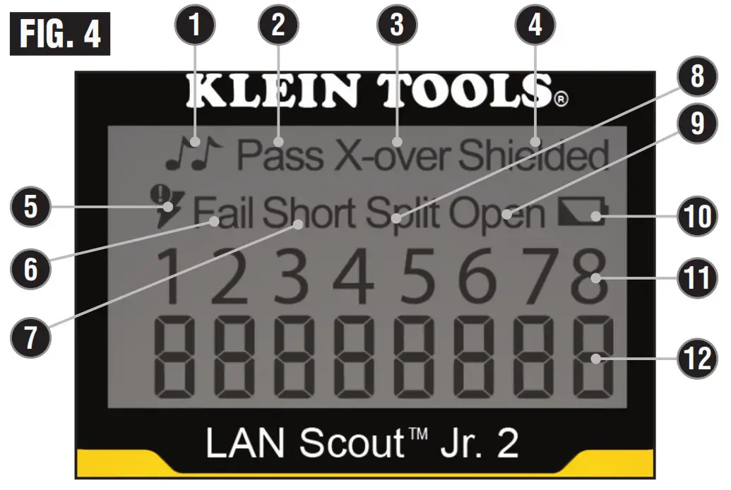 KLEIN TOOLS VDV526-200 LAN Scout Jr 2 Cable Tester - Fig