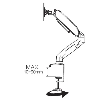 AOC AS110D0 Ergonomic Monitor Arm fig 4