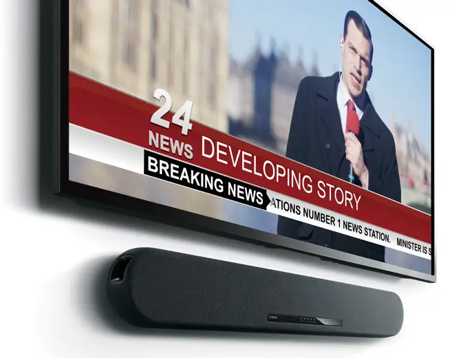 YAMAHA Sound Bar Dual Built in Subwoofers - Missing