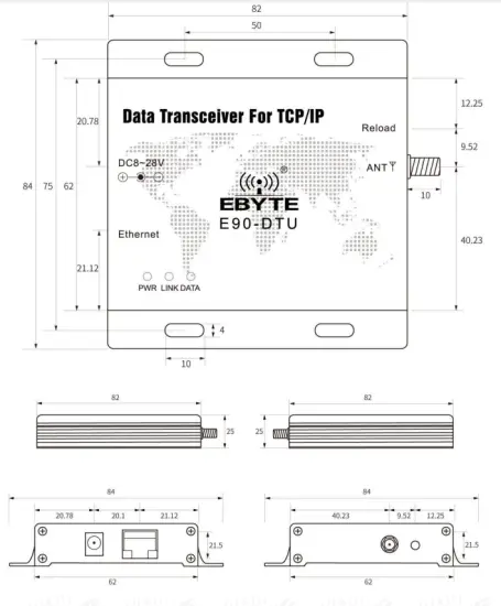EBYTE E90 DTU Wireless Modem - definition