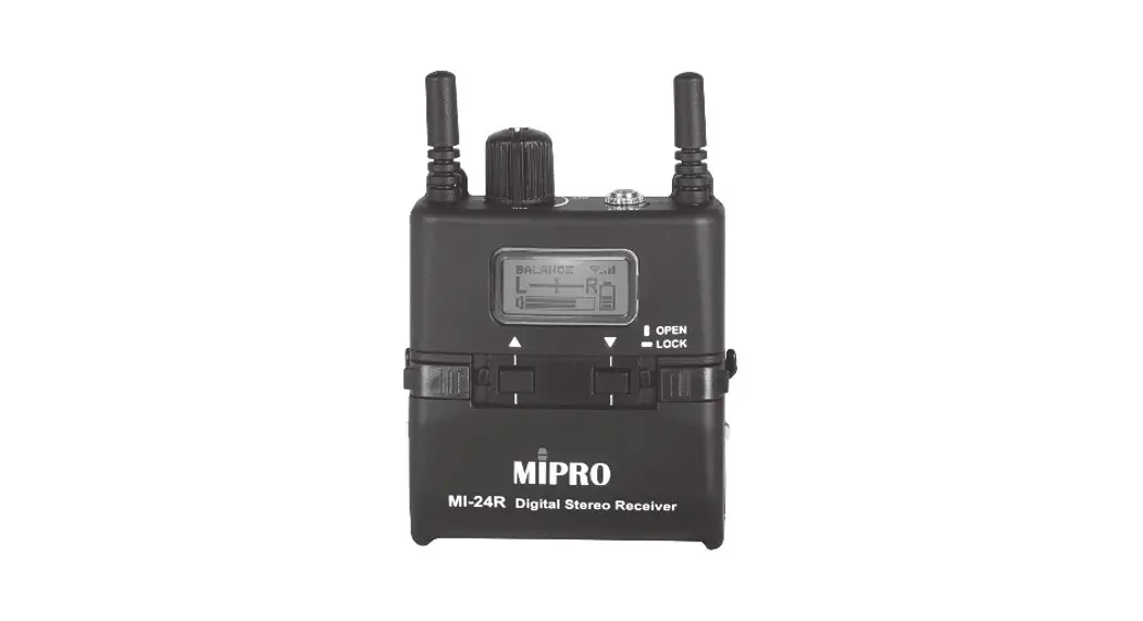 Mipro Mi-24r Digital Stereo Bodypack Receiver User Guide Mipro Mi-24r Digital Stereo Bodypack Receiver User Guide