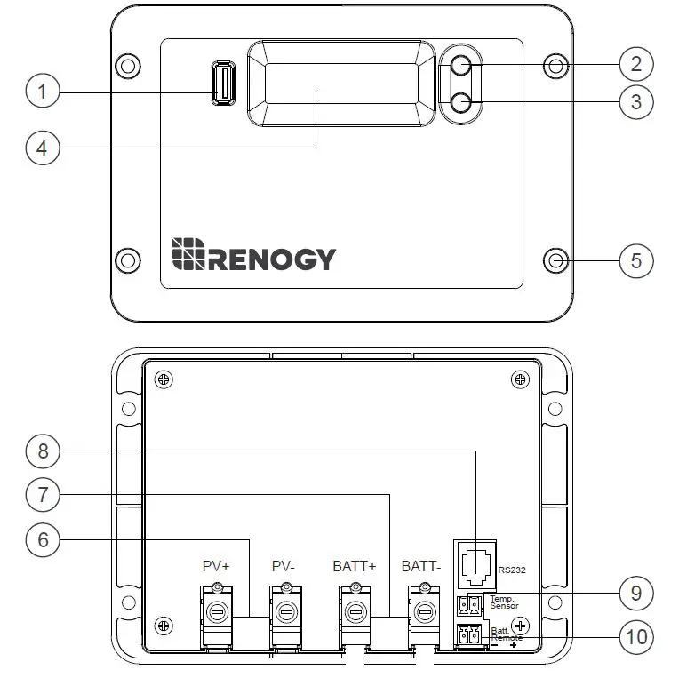 RENOGY Adventurer 30A PWM Version 2.1 Flush Mount Charge Controller w-LCD Display fig 1