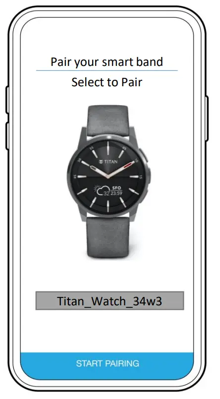 TITAN Smart Watch Mineral Glass Leather - Connected App