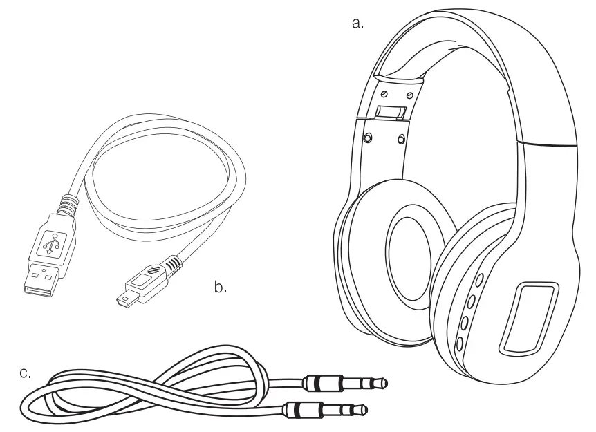 EVERLAST EV7665 Bluetooth Headphones - parts 1