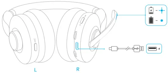 Using the Headset's USB-C Port