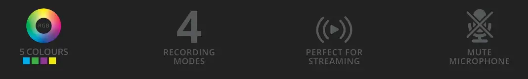 TRUST GAMING 24257 GXT 258W Fyru USB 4-in-1 Streaming Microphone PS5 1