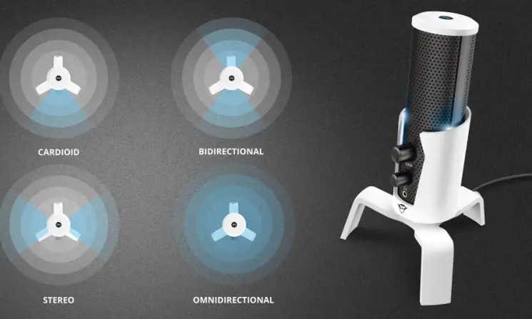 TRUST GAMING 24257 GXT 258W Fyru USB 4-in-1 Streaming Microphone PS5 4