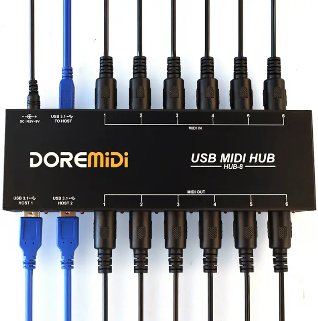 DoreMidi MIDI HUB-8 Box(HUB-8)