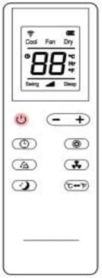 ERGENIC ERG ARC SL2114K Portable Air Conditione - instructions of remote control