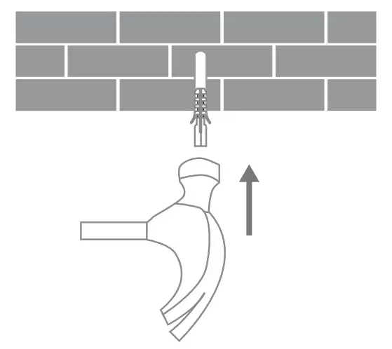 MI Home Security Camera - Insert the two plastic anchors into the holes