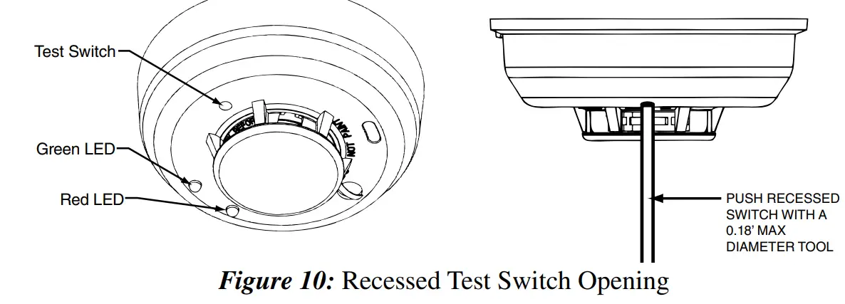 SilentCall 1008-4 Photoelectronic Smoke Detector Interface illustration