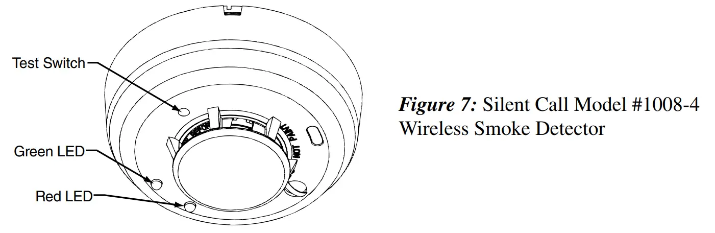 SilentCall 1008-4 Photoelectronic Smoke Detector Interface illustration