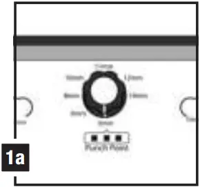 Punching the document 1a