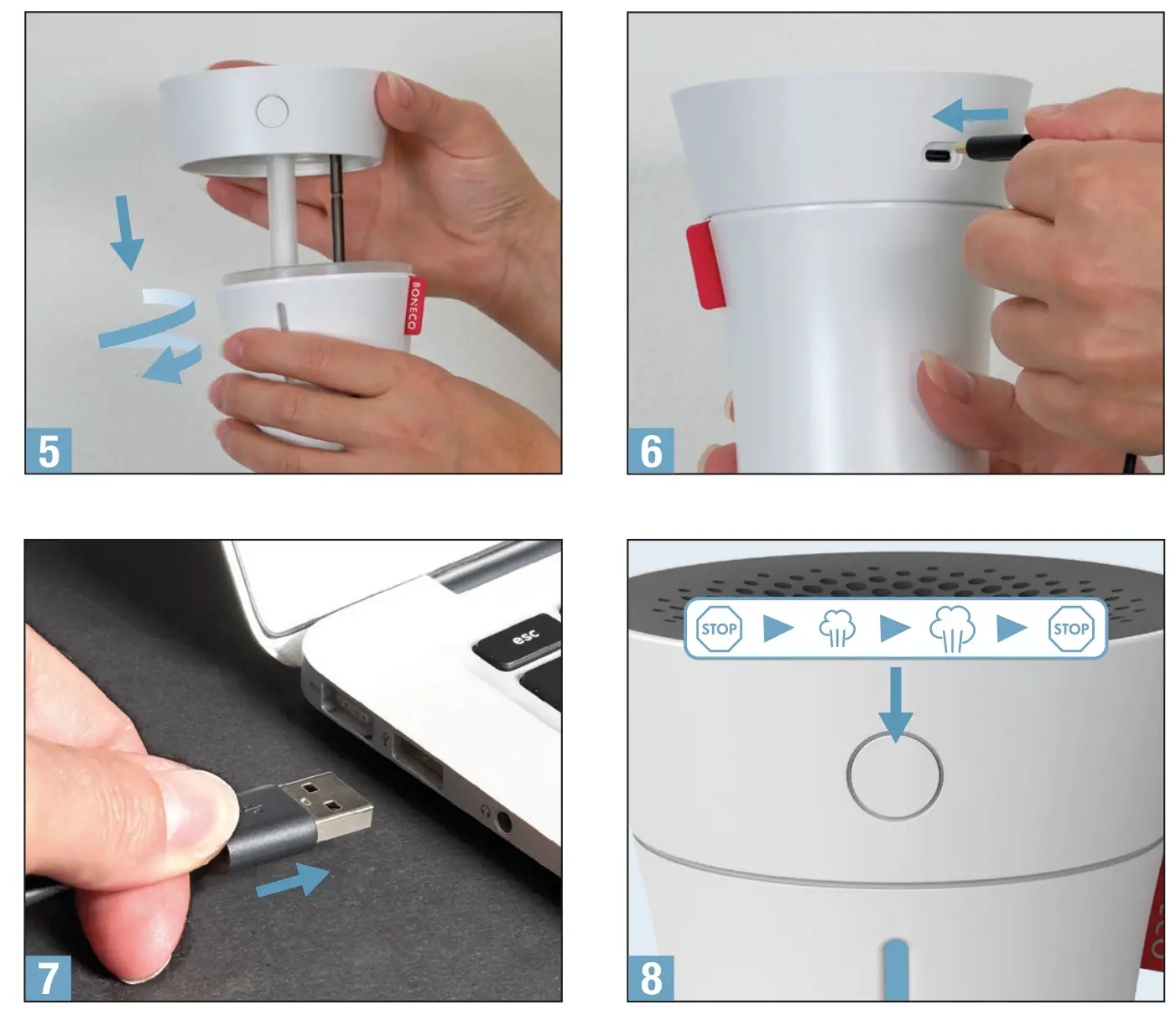 BONECO U50 Personal Humidifier Ultrasonic - FIRST USE 2