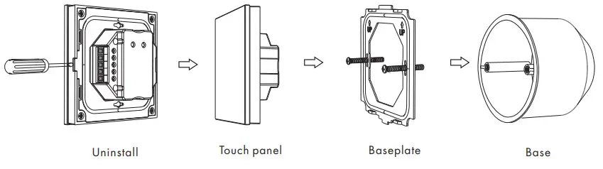 SKYDANCE T16-X Wall Mounted Touch Panel - Installation diagram