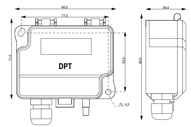 hk instruments 40C AIR FLOW AND VELOCITY TRANSMITTERS DPT Flow Series - figure 2