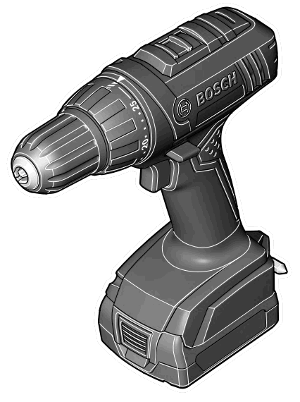 BOSCH 1440-LI Professional GSR Cordless Drill Includes Case + 2 Batteries -