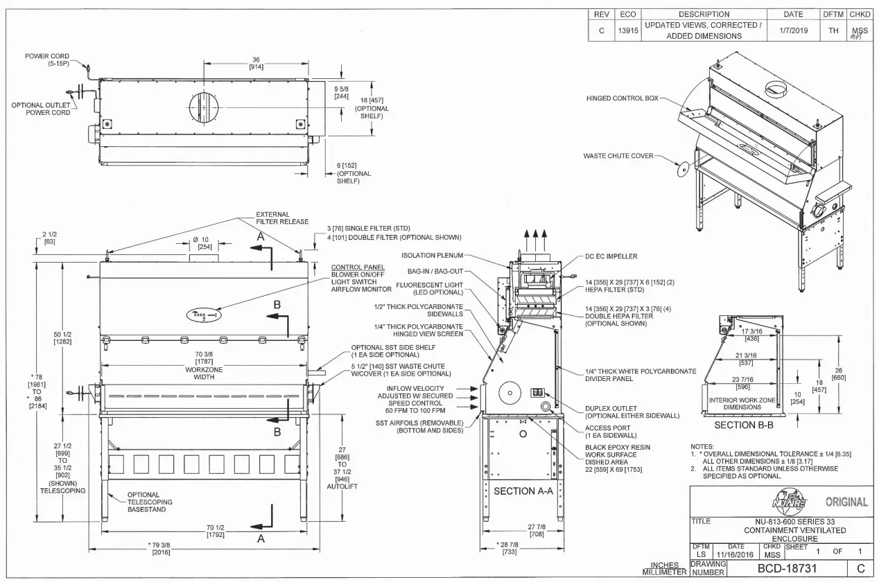 NuAire NU 813 300 Labgard Containment Hood - Fig9