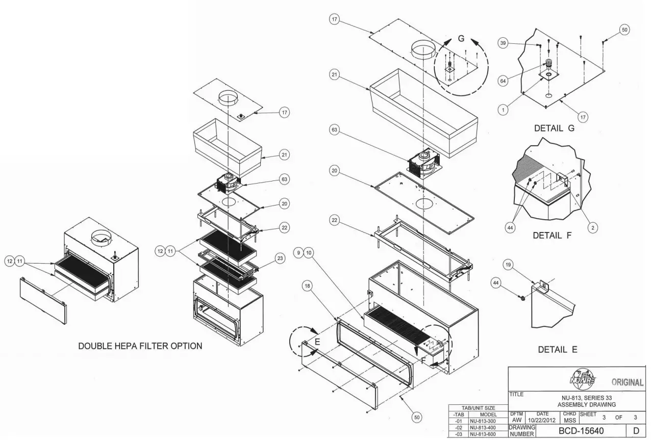 NuAire NU 813 300 Labgard Containment Hood - fig2