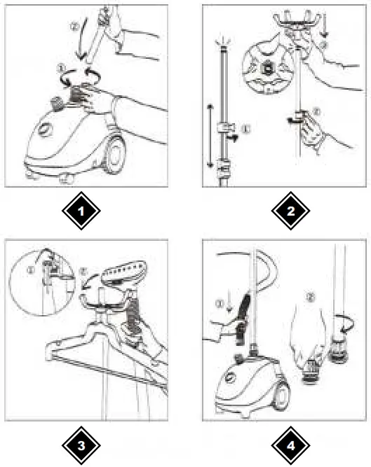 PRINCESS Garment Steamer----INSTALLATION INSTRUCTIONSl