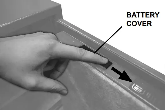 STACK ON PFS 012 BG E Personal Fireproof Safes with Electronic Lock - BATTERY INSTALLATION AND REPLACEMENT 1