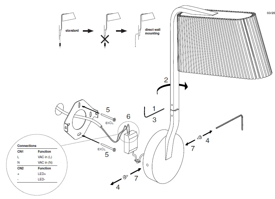 Secto DESIGN Owalo 7030 Wall Light LED Mirror Light 3