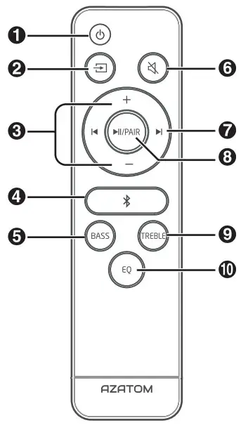 AZATOM Studio Premier SP1000X 2.1 Ch Home Theater System- remolte control.