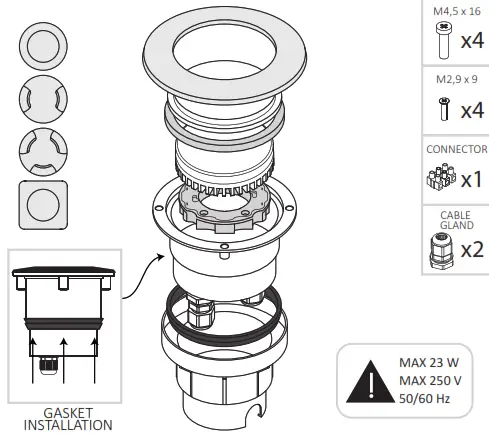 QAZQA Ceci 160 LED in-ground luminaire - Fig12