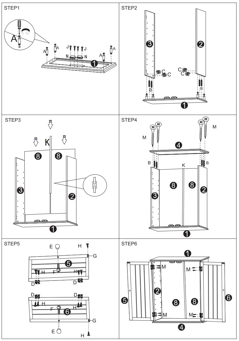 CUBILAN B07GFH2Y3R 24 Inch H White Bathroom Over The Toilet Wall Cabinet - Fig11