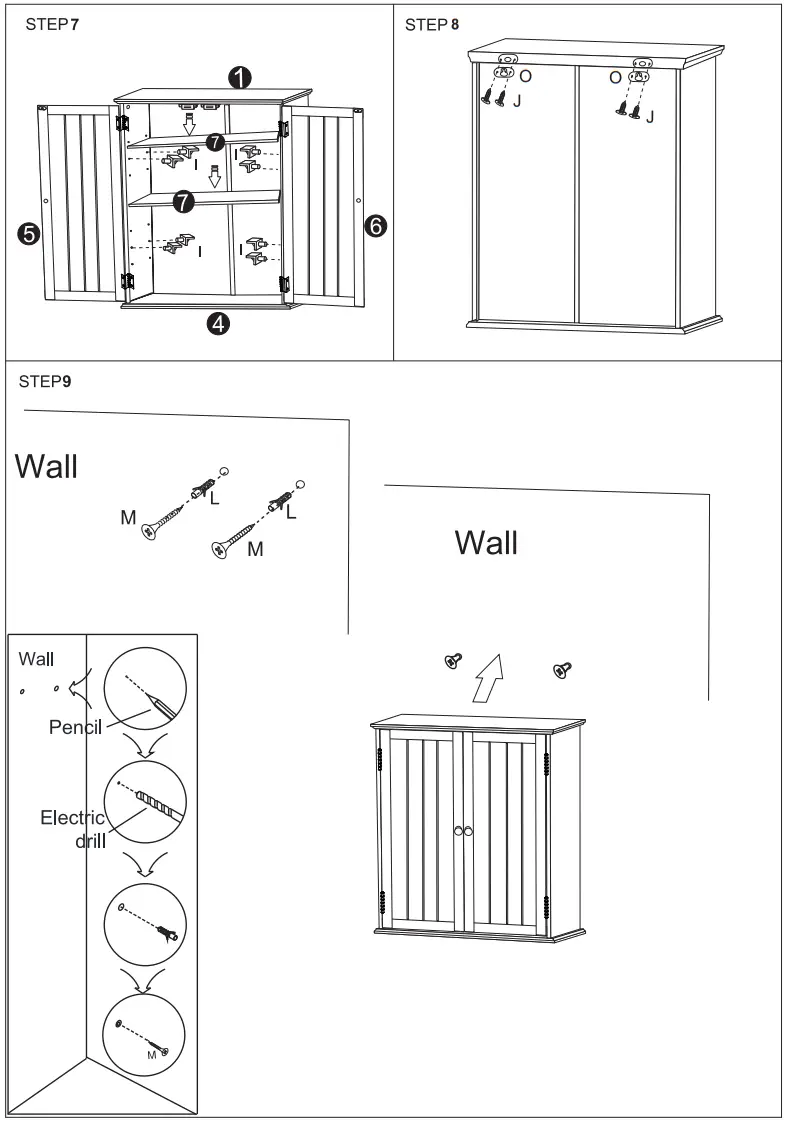 CUBILAN B07GFH2Y3R 24 Inch H White Bathroom Over The Toilet Wall Cabinet - Fig12