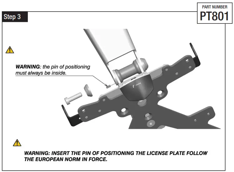 rizoma PT801 License Plate Support -Step 3