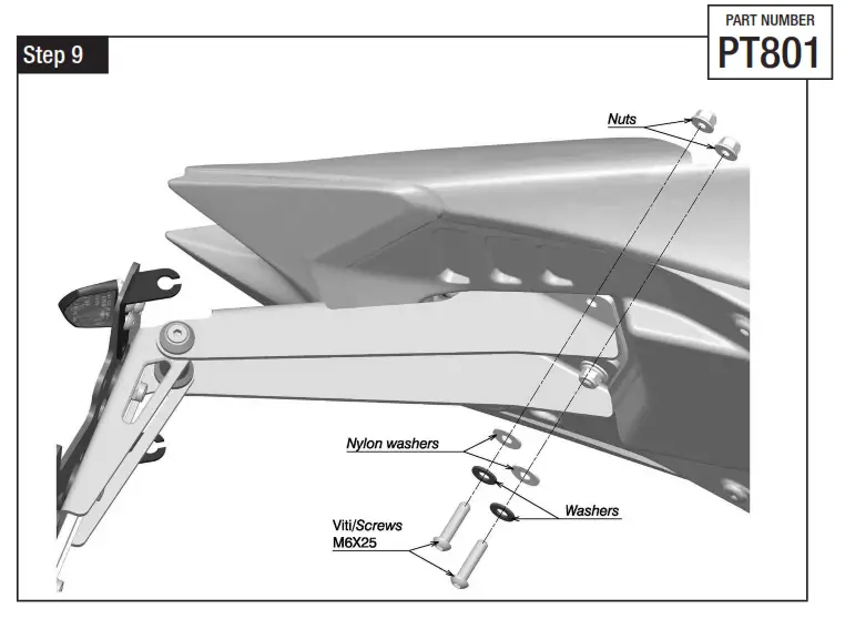 rizoma PT801 License Plate Support -Step 9