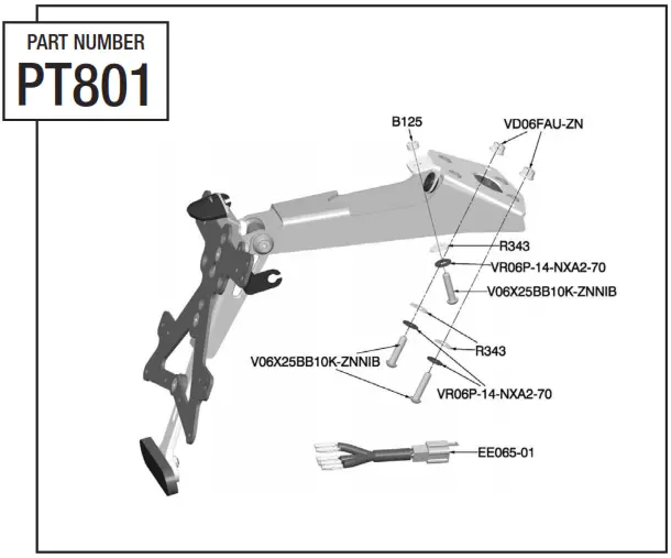 rizoma PT801 License Plate Support - fig1