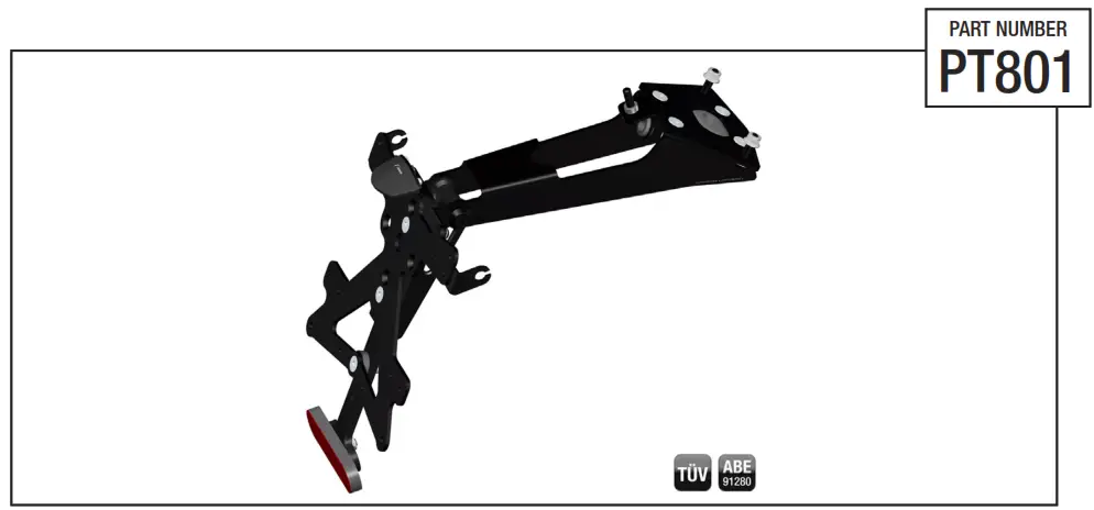 rizoma PT801 License Plate Support