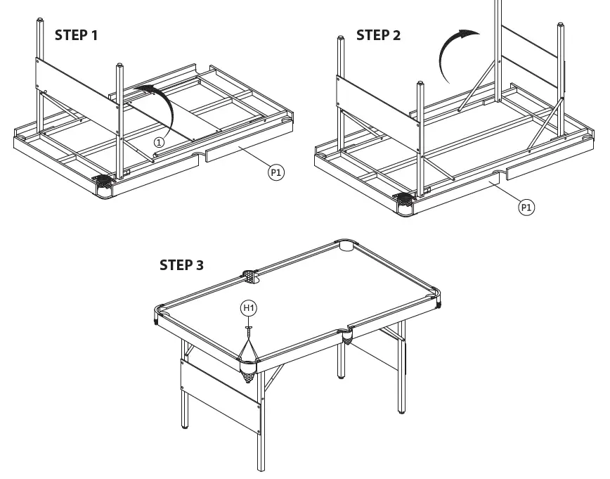 serenelife SLPTB56 54 Inch Portable and Foldable Wooden Pool Table 2