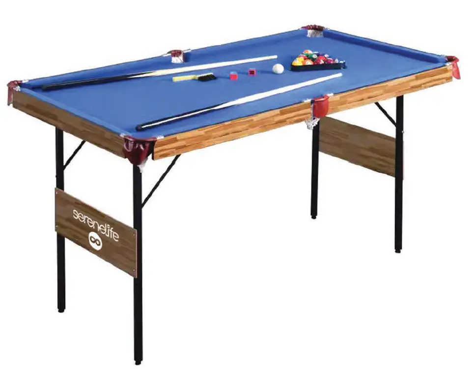 serenelife SLPTB56 54 Inch Portable and Foldable Wooden Pool Table