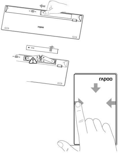 rapoo E2710 E2710 Wireless Multimedia Touchpad Keyboard A02